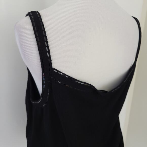 Vintage St. John Santana Knit Twinset Pailette Black Tank Cardigan Multi Sizes - Picture 14 of 16